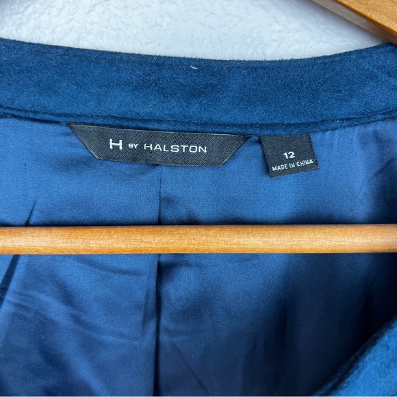 H by Halston Navy Blue Faux Suede Zip Up Jacket with Pockets - Picture 4 of 7